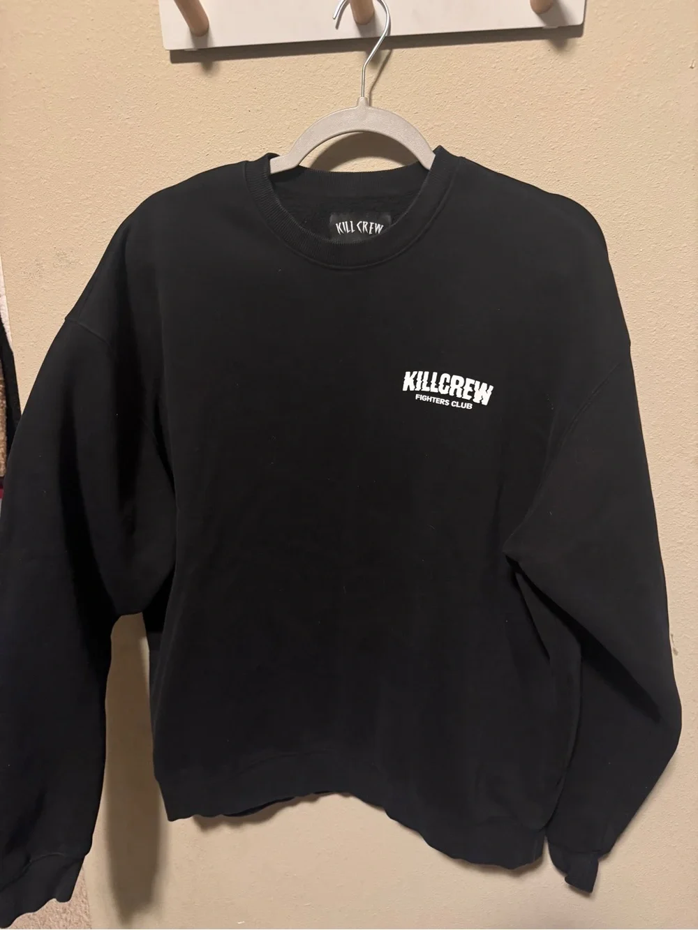 Kill Crew Fighter's Club Black Graphic Sweatshirt| Unisex| Fits M/L|